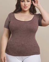 Stonewashed Ribbed Top *5//COLORS*