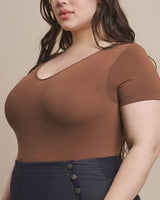 Short Sleeve Reversible Seamless Bodysuit **5//COLORS**