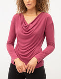 Long Sleeve Cowl Neck Top - *3//COLORS*