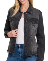 Vintage Wash Black Denim Jacket