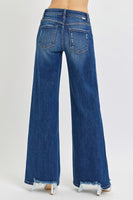 Mid Rise Wide Leg Jean - DARK