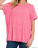 Ribbed Raglan Top - *5//COLORS*