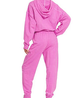 French Terry Jumpsuit in Orchid