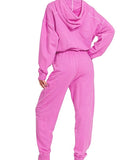 French Terry Jumpsuit in Orchid
