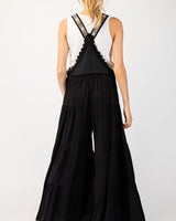 Tiered Overalls / Jumpsuit in Black