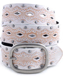 Vintage White Studded Belt
