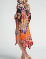 Rose Kimono - Black Multi