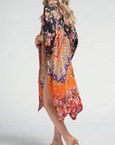 Rose Kimono - Black Multi