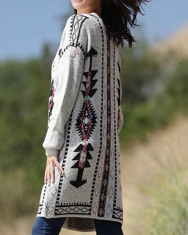 Aztec Print Cardigan