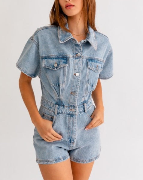 Denim Romper