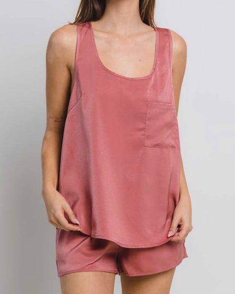 Satin Tank & Shorts Set *3//COLORS*