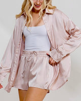 Satin Top & Shorts Set *6//COLORS*