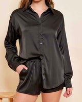 Satin Top & Shorts Set *6//COLORS*
