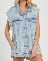 Oversized Denim Vest