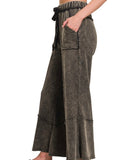 Washed Crop Flare Sweatpant