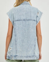 Oversized Denim Vest