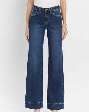 Non Distressed Dark Wash Trouser Jean
