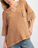 Mineral Wash Ribbed Top