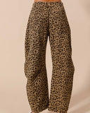 Cheetah Barrel Jeans