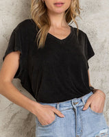 Basic V-Neck Tee - Black