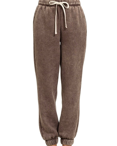 Acid Washed Fleece Joggers