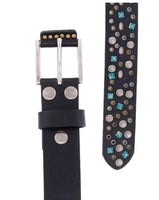 Bed|Stu Turquoise Stud Belt - Black Lux