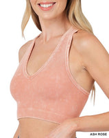 Washed V-Neck Racerback Bralette **6//COLORS**