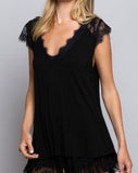 Lace Detail Top *4//COLORS*
