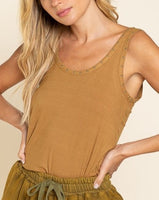 Studded Tank - Teddy Bear
